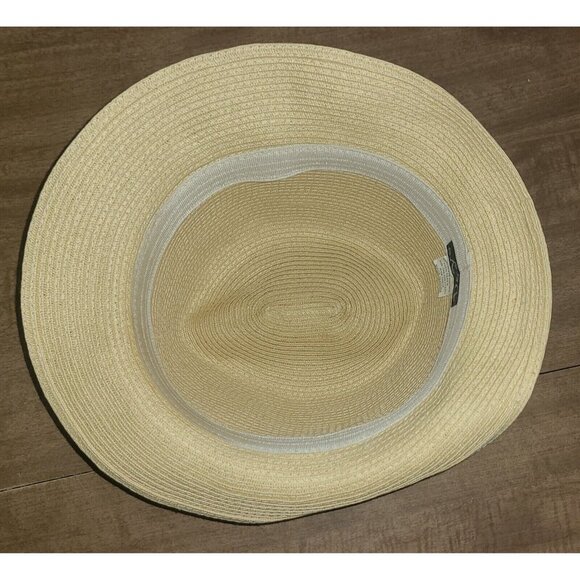 D & Y Women’s Cloche Hat One Size Fits Most Straw Look Braided Striped Ribbon - Picture 4 of 7